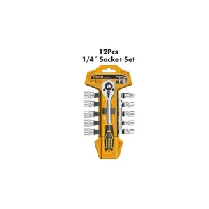 Cricchetto 1/4" et 12 pz Ingco 15507 Direct Verzonden